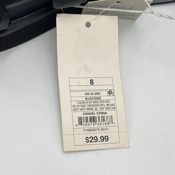 NWT A New Day Women’s Sage Braided Footbed Sandals - Black, Size 8 - Picture 10 of 13